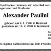 Paulini Alexander 1906-2004 Todesanzeige